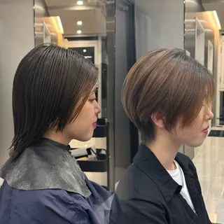 ショート カラー 新宿/顔周りカット/ レイヤー/がっきーのヘアスタイル