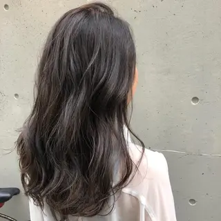 セミロング カラー ニュアンスパーマ/ レイヤー/茶屋町のヘアスタイル