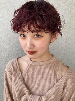 ショート カラー パーマ 宮城 星のヘアスタイル