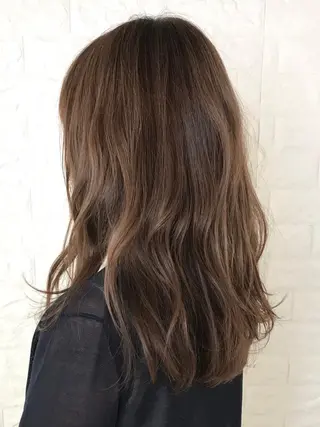 セミロング カラー エイジングケア特化 美容師✂️山崎竜二のヘアスタイル