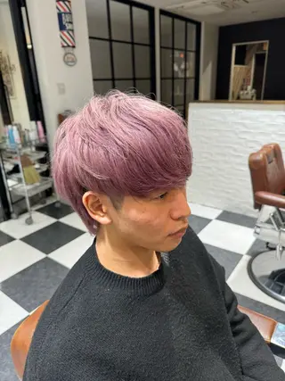 ミディアム カラー 有田 波人のヘアスタイル