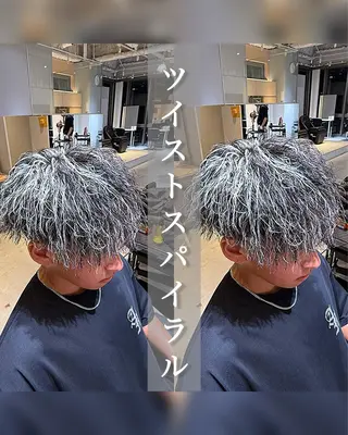 パーマ メンズ 山内 優成のヘアスタイル