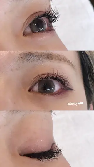 マツエク・マツパ 岡本葵子カットモデル ┊束感マツエクのマツエク・マツパデザイン