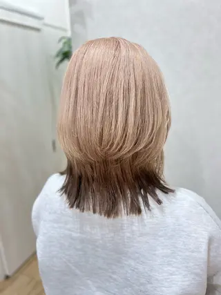 ミディアム カラー 🍇おぐら めぐみ🍇のヘアスタイル