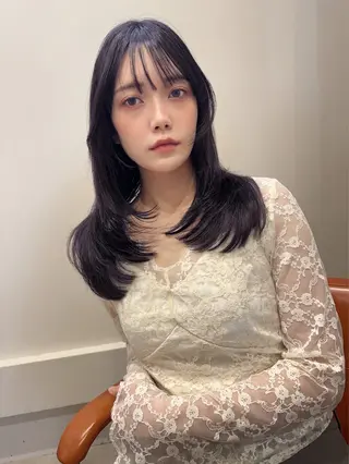 セミロング カラー 💛🤍U too e’s /店長🧸のヘアスタイル