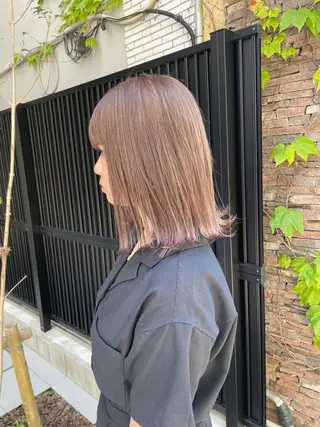 ミディアム カラー ボブ/縮毛矯正 🌟梅田盛一🌟のヘアスタイル