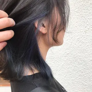 ミディアム カラー ニュアンスパーマ/ レイヤー/茶屋町のヘアスタイル