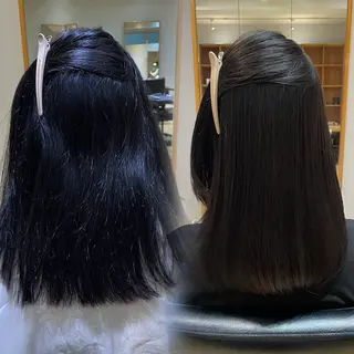 ミディアム パーマ 縮毛矯正/レイヤー 🌙児玉光瑠のヘアスタイル