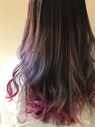 ロング カラー パーマ、髪質改善 川崎祐介のヘアスタイル
