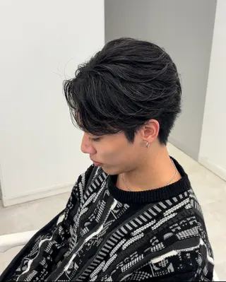 ショート カラー パーマ メンズ 森龍馬 メンズ専門美容師のヘアスタイル