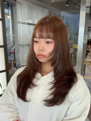 ロング カラー 🌞レイヤー×カラー 前川那津美🌞のヘアスタイル