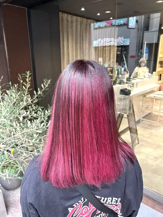 ミディアム カラー 堀江 優妃のヘアスタイル