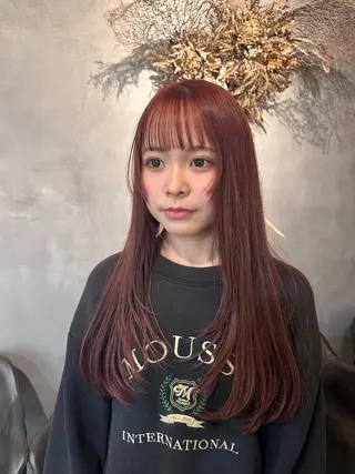ロング ピンクカラー/ mana🎀のヘアスタイル