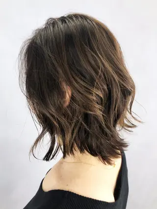 ミディアム カラー パーマ ヘアアレンジ ITbyALBUM 中野店のヘアスタイル