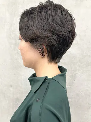 ショート パーマ ボブ/ゆるふわ ボブパーマ/とういのヘアスタイル