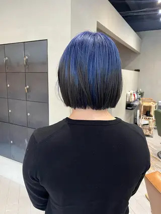 ミディアム カラー なな/ICI/レイヤ ーパーマ/ボブのヘアスタイル