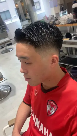 ショート パーマ メンズ フェードカット/メン ズパーマ/森巧真のヘアスタイル