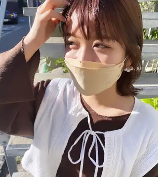 ミディアム カラー フクダ ジュリのヘアスタイル