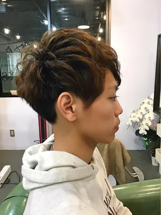 ショート パーマ メンズ ママ美容師🙆‍♀️ yukaのヘアスタイル