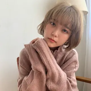ミディアム カラー stylist店長 岡本真依のヘアスタイル