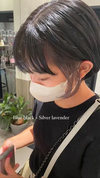 ショート ミオ💎ショート 透ける暗髪のヘアスタイル