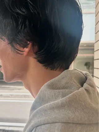 ショート パーマ メンズ デザインパーマ/ カット/nanaのヘアスタイル