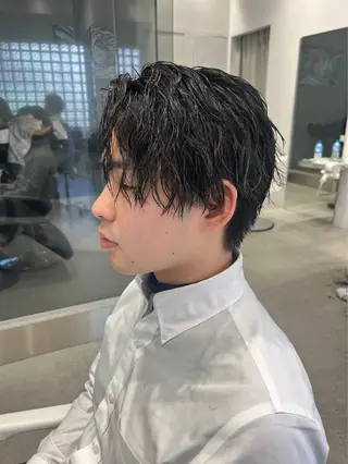 パーマ メンズ 無料ショートモデル 募集中❗️秋山ひらいのヘアスタイル