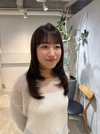 セミロング 顔周りcut・ご相談 ＝新宿しずく🇰🇷のヘアスタイル