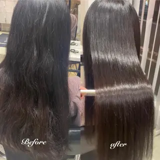 ロング カラー パーマ ヘアアレンジ 新宿⌇韓国風ヘア ⌇透明感カラーのヘアスタイル