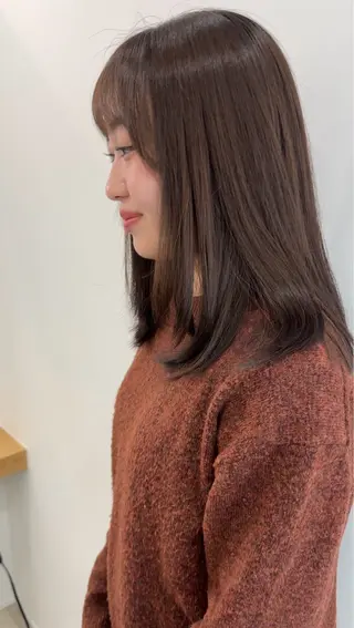 セミロング カラー レイヤー/ナチュラル 💐nao.のヘアスタイル