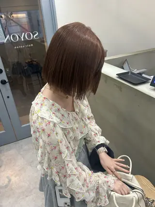 ミディアム カラー ヘアアレンジ ボブ /ニュアンス/ satomi🧸💖のヘアスタイル
