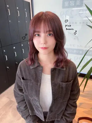 セミロング カラー 韓国ヘア特化 💟 ララア 💟のヘアスタイル