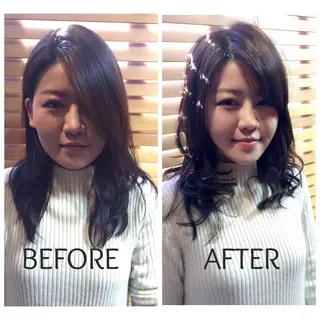 ミディアム セミロング KARITA officialのヘアスタイル