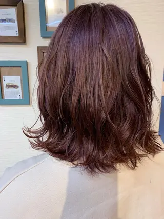 ミディアム カラー 中垣 南のヘアスタイル