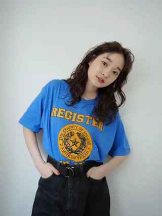 ロング カラー パーマ mizuho .のヘアスタイル