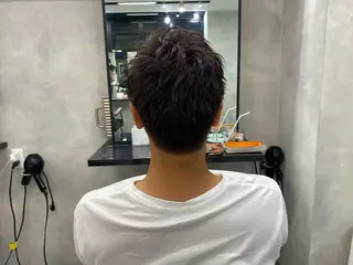 ショート カラー メンズ 半個室メンズ カット🥕羽鳥淳妃のヘアスタイル