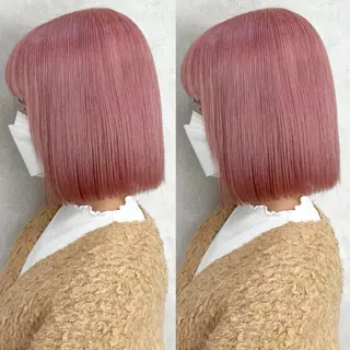 ショート カラー Rin♡透明感ピンク 🎀白肌ラベンダーのヘアスタイル