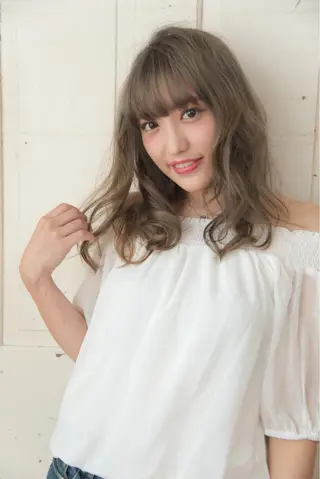 ロング カラー パーマ レイヤー/ウルフ ハイトーンhiroのヘアスタイル