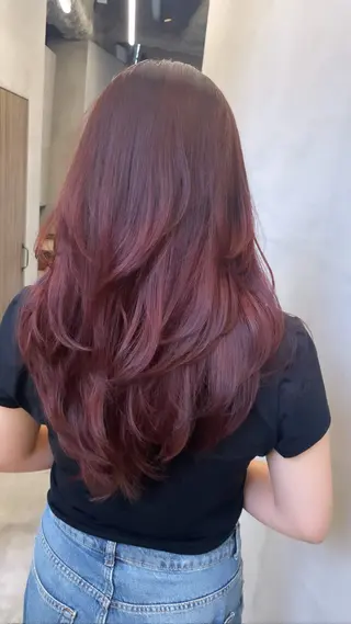 ロング レイヤーカット 小林優のヘアスタイル