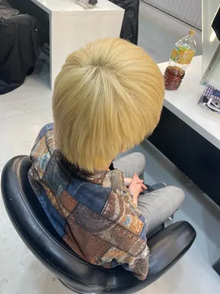 ショート カラー メンズ 超透明感カラー🦋韓 国羽エクステ🪽🫧のマツエク・マツパデザイン