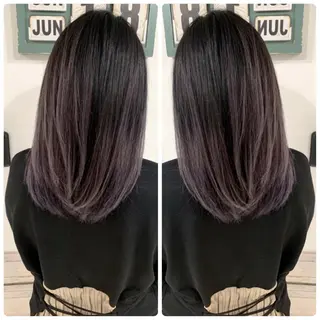 セミロング カラー 京都大人女性ショート 徒歩1分/秋山のヘアスタイル