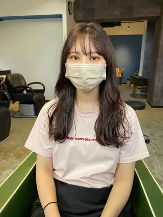 セミロング カラー パーマ ネイル マツエク・マツパ アイブロウ 広島/ボブ/レイヤー 🌿‬wakabaのヘアスタイル