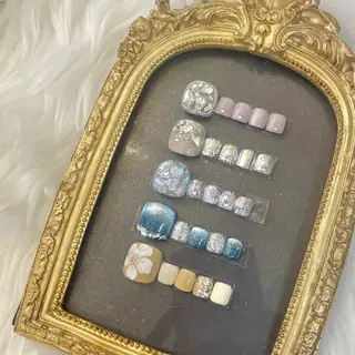 ネイル Blue daisy RIN🎀のネイルデザイン