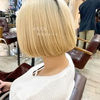 ショート カラー ◆感動口コミ/最小顔 理論カット◆森口 峻のヘアスタイル