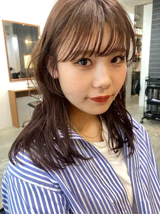 ミディアム カラー 砂原 ひよりのヘアスタイル