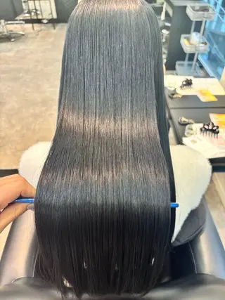 ロング カラー パーマ ブリーチなし ダブルカラー/ゆなのヘアスタイル