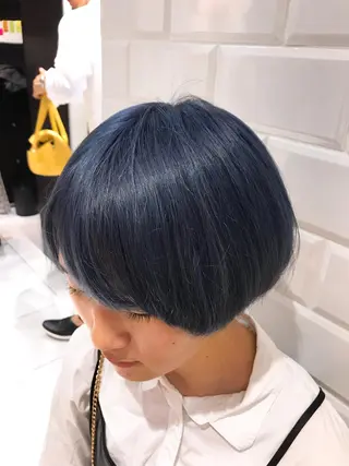 ショート クロスパーマ松永裕久 似合わせカットのヘアスタイル