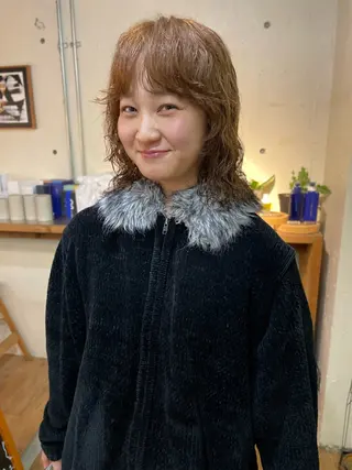 ミディアム パーマ YUKI 新宿カット パーマ/カラーのヘアスタイル