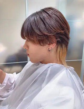 ミディアム カラー メンズ [渋谷美容師] 玲弥のヘアスタイル