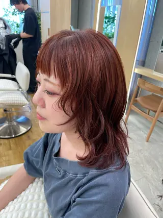 ミディアム カラー 🎀レイヤー/パーマ カラー/ai🎀のヘアスタイル